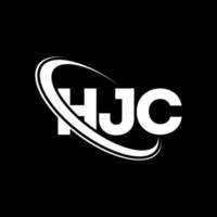 logotipo hjc. carta hjc. diseño del logotipo de la letra hjc. logotipo de las iniciales hjc vinculado con un círculo y un logotipo de monograma en mayúsculas. tipografía hjc para tecnología, negocios y marca inmobiliaria. vector