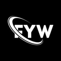 FYW logo. FYW letter. FYW letter logo design. Initials FYW logo linked with circle and uppercase monogram logo. FYW typography for technology, business and real estate brand. vector