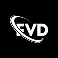 logotipo de fvd. letra fvd. diseño del logotipo de la letra fvd. logotipo de iniciales fvd vinculado con círculo y logotipo de monograma en mayúsculas. tipografía fvd para tecnología, negocios y marca inmobiliaria. vector