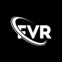 logotipo de fvr. carta fvr. diseño del logotipo de la letra fvr. logotipo de iniciales fvr vinculado con círculo y logotipo de monograma en mayúsculas. tipografía fvr para tecnología, negocios y marca inmobiliaria. vector