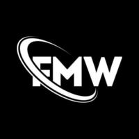 FMW logo. FMW letter. FMW letter logo design. Initials FMW logo linked with circle and uppercase monogram logo. FMW typography for technology, business and real estate brand. vector