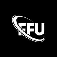 logotipo de ffu. carta ffu. diseño del logotipo de la letra ffu. logotipo de las iniciales ffu vinculado con un círculo y un logotipo de monograma en mayúsculas. tipografía ffu para tecnología, negocios y marca inmobiliaria. vector