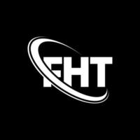 logotipo de fht. primera letra. diseño de logotipo de letra fht. logotipo de iniciales fht vinculado con círculo y logotipo de monograma en mayúsculas. tipografía fht para tecnología, negocios y marca inmobiliaria. vector