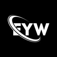 EYW logo. EYW letter. EYW letter logo design. Initials EYW logo linked with circle and uppercase monogram logo. EYW typography for technology, business and real estate brand. vector