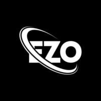 logotipo de ezo. letra ezo. diseño del logotipo de la letra ezo. logotipo de iniciales ezo vinculado con círculo y logotipo de monograma en mayúsculas. tipografía ezo para tecnología, negocios y marca inmobiliaria. vector