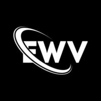 logotipo de ewv. letra ewv. diseño del logotipo de la letra ewv. logotipo de iniciales ewv vinculado con círculo y logotipo de monograma en mayúsculas. tipografía ewv para tecnología, negocios y marca inmobiliaria. vector