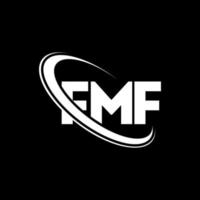 FMF logo. FMF letter. FMF letter logo design. Initials FMF logo linked with circle and uppercase monogram logo. FMF typography for technology, business and real estate brand. vector