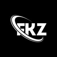 FKZ logo. FKZ letter. FKZ letter logo design. Initials FKZ logo linked with circle and uppercase monogram logo. FKZ typography for technology, business and real estate brand. vector