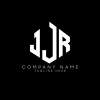 JJR letter logo design with polygon shape. JJR polygon and cube shape logo design. JJR hexagon vector logo template white and black colors. JJR monogram, business and real estate logo.