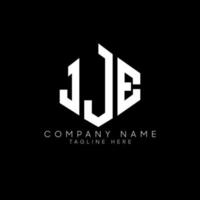 JJE letter logo design with polygon shape. JJE polygon and cube shape logo design. JJE hexagon vector logo template white and black colors. JJE monogram, business and real estate logo.