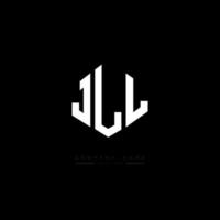 JLL letter logo design with polygon shape. JLL polygon and cube shape logo design. JLL hexagon vector logo template white and black colors. JLL monogram, business and real estate logo.