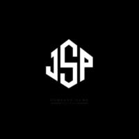 diseño de logotipo de letra jsp con forma de polígono. jsp polígono y diseño de logotipo en forma de cubo. jsp hexágono vector logo plantilla colores blanco y negro. jsp monograma, logotipo empresarial y inmobiliario.