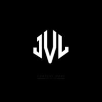 JVL letter logo design with polygon shape. JVL polygon and cube shape logo design. JVL hexagon vector logo template white and black colors. JVL monogram, business and real estate logo.