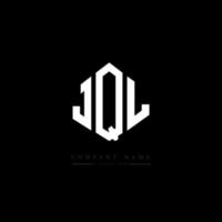 diseño de logotipo de letra jql con forma de polígono. jql polígono y diseño de logotipo en forma de cubo. plantilla de logotipo vectorial hexagonal jql colores blanco y negro. Monograma jql, logotipo empresarial y inmobiliario. vector