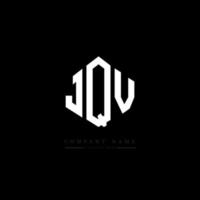 JQV letter logo design with polygon shape. JQV polygon and cube shape logo design. JQV hexagon vector logo template white and black colors. JQV monogram, business and real estate logo.