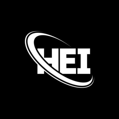 HEI logo. HEI letter. HEI letter logo design. Initials HEI logo linked with circle and uppercase monogram logo. HEI typography for technology, business and real estate brand.