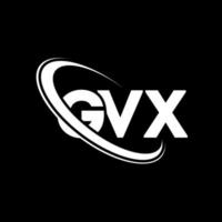 logotipo gvx. letra gvx. diseño del logotipo de la letra gvx. logotipo de iniciales gvx vinculado con círculo y logotipo de monograma en mayúsculas. Tipografía gvx para tecnología, negocios y marca inmobiliaria. vector