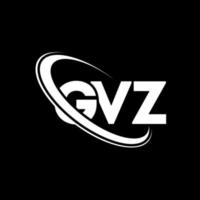 logotipo gvz. letra gvz. diseño del logotipo de la letra gvz. logotipo de iniciales gvz vinculado con círculo y logotipo de monograma en mayúsculas. tipografía gvz para tecnología, negocios y marca inmobiliaria. vector