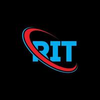 logotipo de rit. letra rit. diseño del logotipo de la letra rit. Logotipo de iniciales rit vinculado con círculo y logotipo de monograma en mayúsculas. tipografía rit para tecnología, negocios y marca inmobiliaria. vector