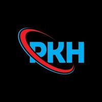 logotipo de pkh. letra pkh. diseño del logotipo de la letra pkh. logotipo de iniciales pkh vinculado con círculo y logotipo de monograma en mayúsculas. tipografía pkh para tecnología, negocios y marca inmobiliaria. vector