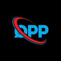 logotipo qpp. letra qpp. diseño del logotipo de la letra qpp. iniciales del logotipo qpp vinculado con el círculo y el logotipo del monograma en mayúsculas. tipografía qpp para tecnología, negocios y marca inmobiliaria. vector