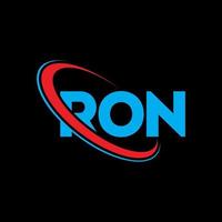 logotipo de ron carta de ron. diseño del logotipo de la letra ron. logotipo de las iniciales ron vinculado con un círculo y un logotipo de monograma en mayúsculas. tipografía de ron para tecnología, negocios y marca inmobiliaria. vector