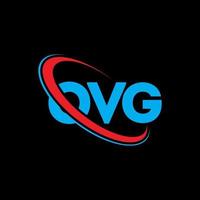OVG logo. OVG letter. OVG letter logo design. Initials OVG logo linked with circle and uppercase monogram logo. OVG typography for technology, business and real estate brand. vector