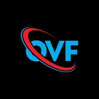 OVF logo. OVF letter. OVF letter logo design. Initials OVF logo linked with circle and uppercase monogram logo. OVF typography for technology, business and real estate brand. vector