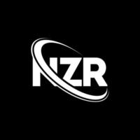 NZR logo. NZR letter. NZR letter logo design. Initials NZR logo linked with circle and uppercase monogram logo. NZR typography for technology, business and real estate brand. vector