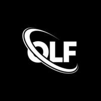 logotipo de olf. olf carta. diseño del logotipo de la letra olf. iniciales del logotipo de olf vinculado con un círculo y un logotipo de monograma en mayúsculas. olf tipografía para tecnología, negocios y marca inmobiliaria. vector