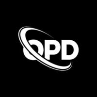 OPD logo. OPD letter. OPD letter logo design. Initials OPD logo linked with circle and uppercase monogram logo. OPD typography for technology, business and real estate brand. vector