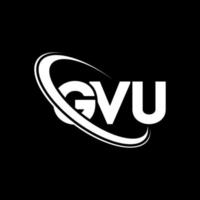 GVU logo. GVU letter. GVU letter logo design. Initials GVU logo linked with circle and uppercase monogram logo. GVU typography for technology, business and real estate brand. vector