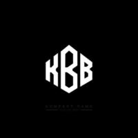 KBB letter logo design with polygon shape. KBB polygon and cube shape logo design. KBB hexagon vector logo template white and black colors. KBB monogram, business and real estate logo.