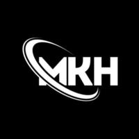 MKH logo. MKH letter. MKH letter logo design. Initials MKH logo linked with circle and uppercase monogram logo. MKH typography for technology, business and real estate brand. vector