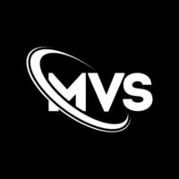 logotipo de mvs. letra mvs. diseño del logotipo de la letra mvs. logotipo de mvs iniciales vinculado con círculo y logotipo de monograma en mayúsculas. tipografía mvs para tecnología, negocios y marca inmobiliaria. vector