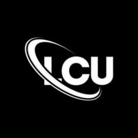logotipo de lcu. letra lcu. diseño de logotipo de letra lcu. logotipo de las iniciales lcu vinculado con un círculo y un logotipo de monograma en mayúsculas. tipografía lcu para tecnología, negocios y marca inmobiliaria. vector