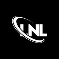 LNL logo. LNL letter. LNL letter logo design. Initials LNL logo linked with circle and uppercase monogram logo. LNL typography for technology, business and real estate brand. vector