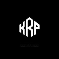KRP letter logo design with polygon shape. KRP polygon and cube shape logo design. KRP hexagon vector logo template white and black colors. KRP monogram, business and real estate logo.