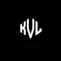 KVL letter logo design with polygon shape. KVL polygon and cube shape logo design. KVL hexagon vector logo template white and black colors. KVL monogram, business and real estate logo.