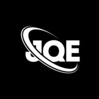 JQE logo. JQE letter. JQE letter logo design. Initials JQE logo linked with circle and uppercase monogram logo. JQE typography for technology, business and real estate brand. vector