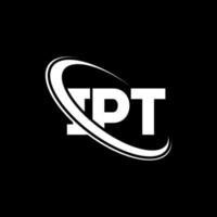IPT logo. IPT letter. IPT letter logo design. Initials IPT logo linked with circle and uppercase monogram logo. IPT typography for technology, business and real estate brand. vector
