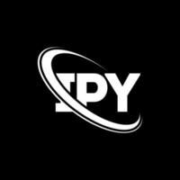IPY logo. IPY letter. IPY letter logo design. Initials IPY logo linked with circle and uppercase monogram logo. IPY typography for technology, business and real estate brand. vector