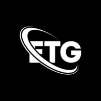 ETG logo. ETG letter. ETG letter logo design. Initials ETG logo linked with circle and uppercase monogram logo. ETG typography for technology, business and real estate brand. vector