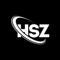 logotipo de hzz. letra hzz. diseño del logotipo de la letra hsz. logotipo de iniciales hsz vinculado con círculo y logotipo de monograma en mayúsculas. tipografía hsz para tecnología, negocios y marca inmobiliaria. vector