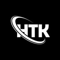 logotipo htk. letra htk. diseño del logotipo de la letra htk. Logotipo de iniciales htk vinculado con círculo y logotipo de monograma en mayúsculas. tipografía htk para tecnología, negocios y marca inmobiliaria. vector
