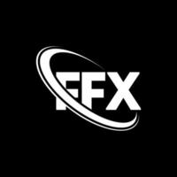 FFX logo. FFX letter. FFX letter logo design. Initials FFX logo linked with circle and uppercase monogram logo. FFX typography for technology, business and real estate brand. vector