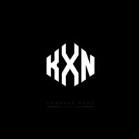 KXN letter logo design with polygon shape. KXN polygon and cube shape logo design. KXN hexagon vector logo template white and black colors. KXN monogram, business and real estate logo.