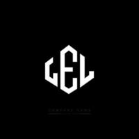 LEL letter logo design with polygon shape. LEL polygon and cube shape logo design. LEL hexagon vector logo template white and black colors. LEL monogram, business and real estate logo.