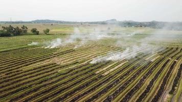 Luchtschot open vuur op Maleisië in Zuidoost-Azië. video