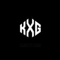 KXG letter logo design with polygon shape. KXG polygon and cube shape logo design. KXG hexagon vector logo template white and black colors. KXG monogram, business and real estate logo.